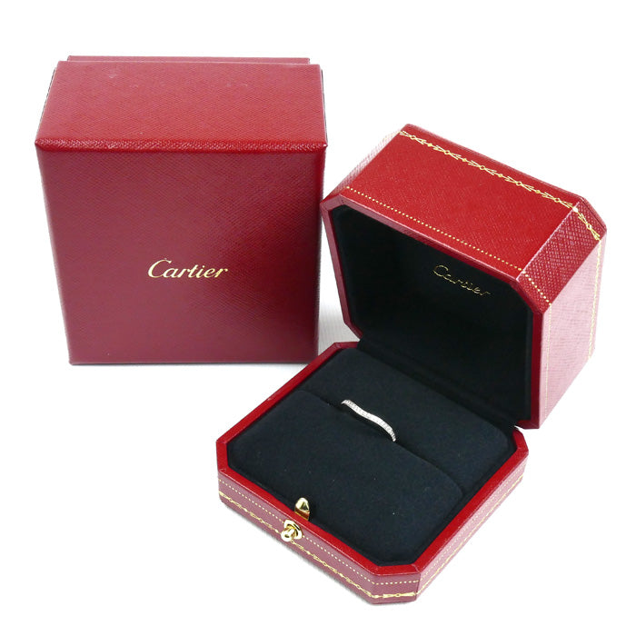 CARTIER カルティエ Pt950プラチナ バレリーナ カーブ ハーフエタニティ ダイヤ リング・指輪 B4093051 11号 51 3.0g レディース【中古】【美品】