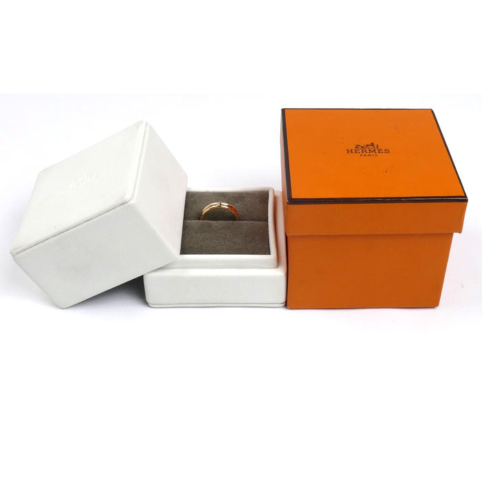 HERMES エルメス K18PG ピンクゴールド アリアンヌ リング・指輪 H119836B 00051 11号 51 3.0g レディース【中古】