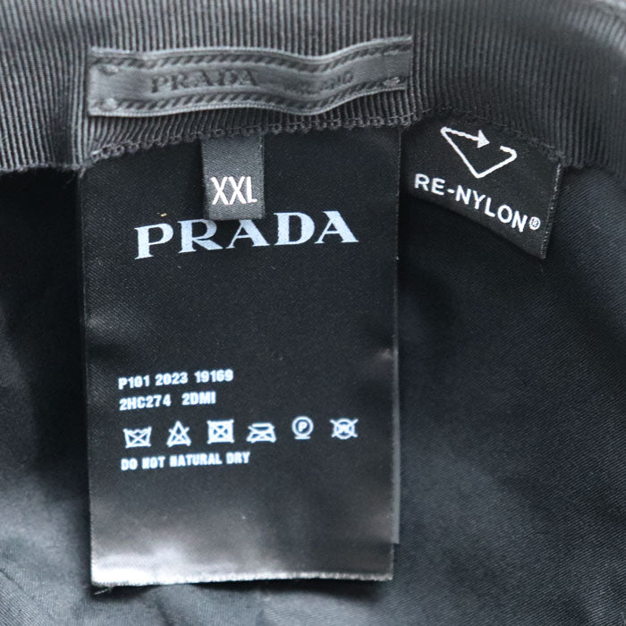PRADA プラダ Re Nylon リ ナイロン キャップ ブラック 2HC274 2DMI F0002 XXL ユニセックス【中古】【美品】