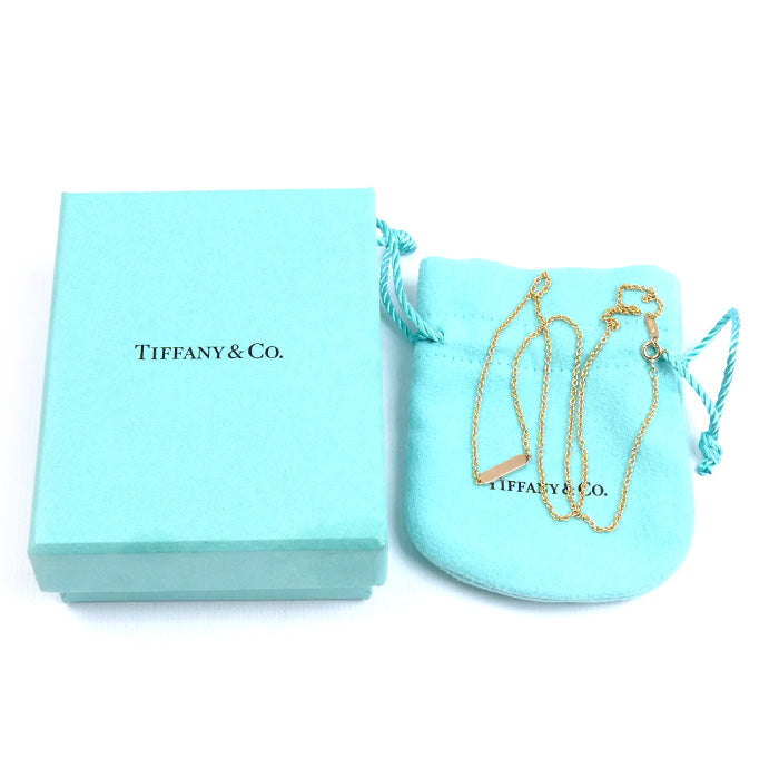 TIFFANY&Co. ティファニー K18PG ピンクゴールド タグ チェーン ミニ ネックレス 4.3g 46cm レディース【中古】【美品】