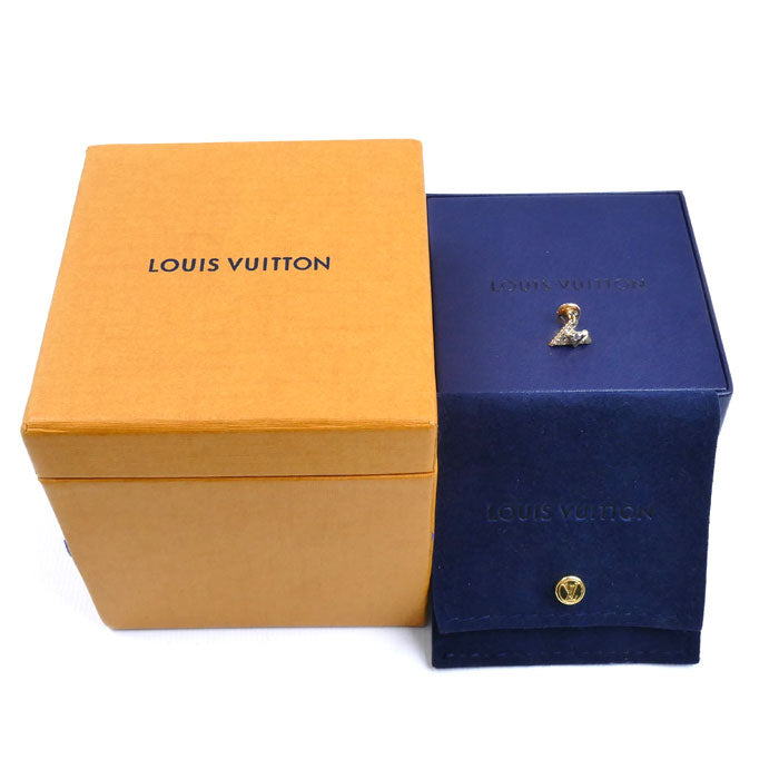 LOUIS VUITTON ルイ・ヴィトン K18YG イエローゴールド ピュス LV ヴォルト ワン シングルピアス ピアス Q06484 ダイヤモンド 1.5g レディース【中古】【美品】