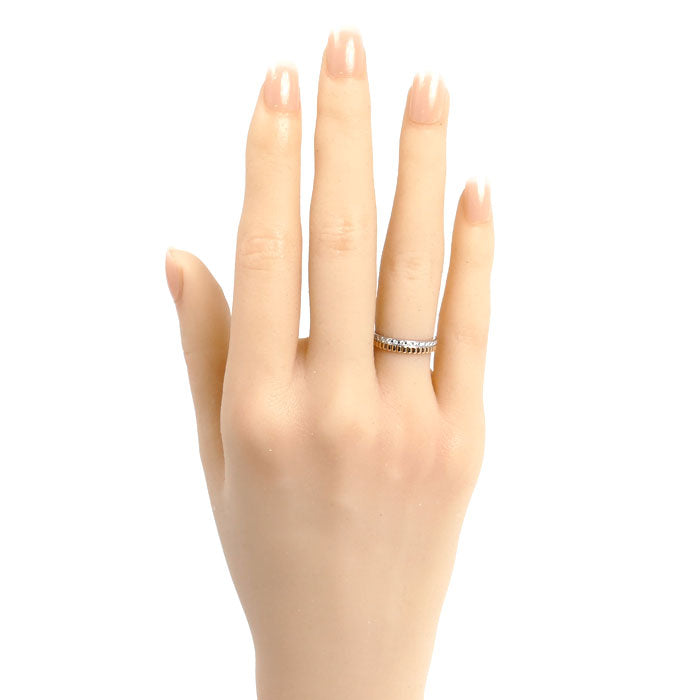 Boucheron ブシュロン K18PG/WG キャトル ラディアント ハーフ フルパヴェ リング・指輪 JAL00248 ダイヤモンド 6号 46 3.0g レディース【中古】【美品】