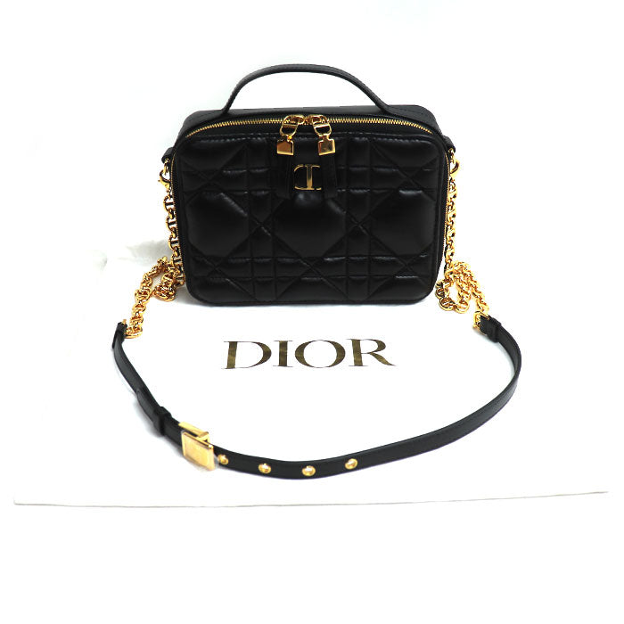 Dior ディオール マクロカナージュ カロ ボックスバッグ 2Wayショルダーバッグ ブラック S5140UNGX_M900 レディース【中古】【美品】