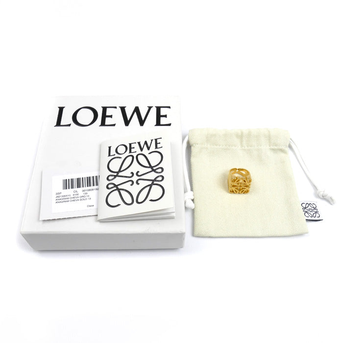 LOEWE ロエベ シルバー925 アナグラム シュバリエール リング・指輪 J821305X10 13号 13.1g レディース【中古】
