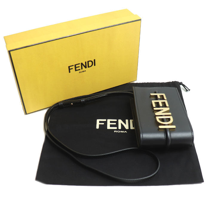 FENDI フェンディ フォンホルダー ショルダーバッグ ブラック 7AS192 レディース【中古】