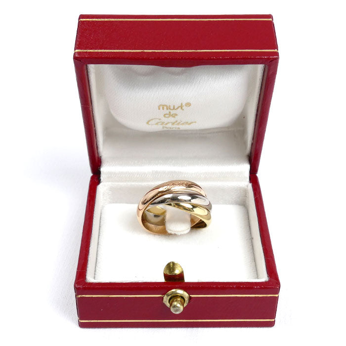 CARTIER カルティエ K18YG/PG/WG トリニティ リング・指輪 12号 52 8.0g レディース【中古】【美品】