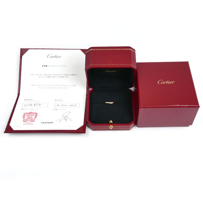 CARTIER カルティエ K18PG ピンクゴールド バレリーナ カーブ ウェディング 3P ダイヤ リング・指輪 B4098651 ダイヤモンド 11号 51 2.2g レディース【中古】【美品】