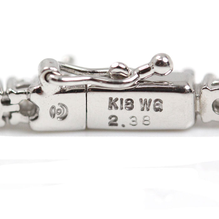 TASAKI タサキ K18WG ホワイトゴールド テニスブレス ブレスレット ダイヤモンド2.38ct 9.9g 18cm レディース【中古】【美品】