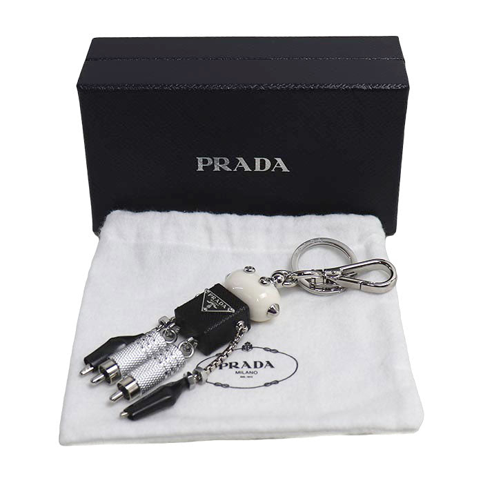 PRADA プラダ GP レザー ロボット バッグチャーム チャーム レディース【中古】【美品】