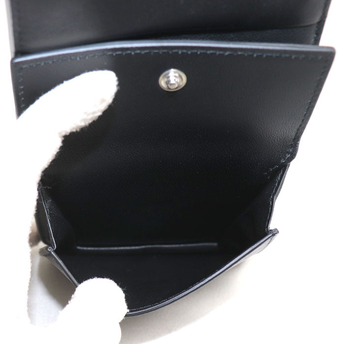 BALENCIAGA バレンシアガ エブリディ コンパクトウォレット 二つ折り財布 シルバー ブラック 594216 ユニセックス【中古】【美品】