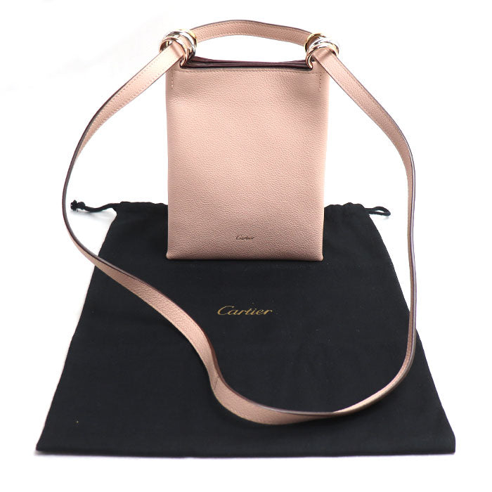 CARTIER カルティエ トリニティ ショルダーバッグ ピンクベージュ L1002481 レディース【中古】【美品】