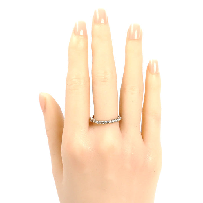 カシケイ ラインリング K18WG ホワイトゴールド ハーフエタニティ リング・指輪 BL001 ダイヤモンド0.30ct 15.5号 3.4g レディース【中古】【美品】