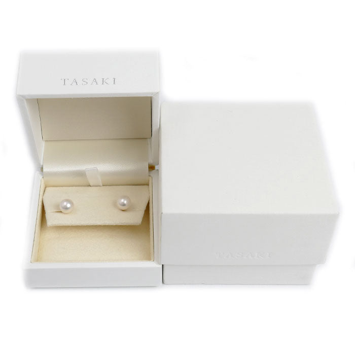 TASAKI タサキ K18YG イエローゴールド リファインド リベリオン ピアス E-3660-18KYG アコヤパール約7.5mm 2.5g レディース【中古】【美品】