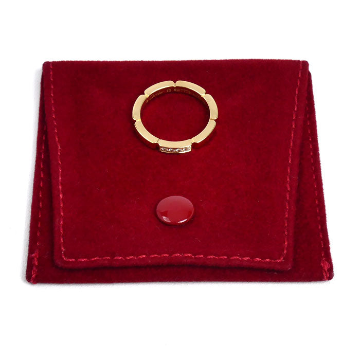 CARTIER カルティエ K18YG イエローゴールド マイヨンパンテール 4P ダイヤ リング・指輪 B4080353 ダイヤモンド 13号 53 4.2g レディース【中古】【美品】