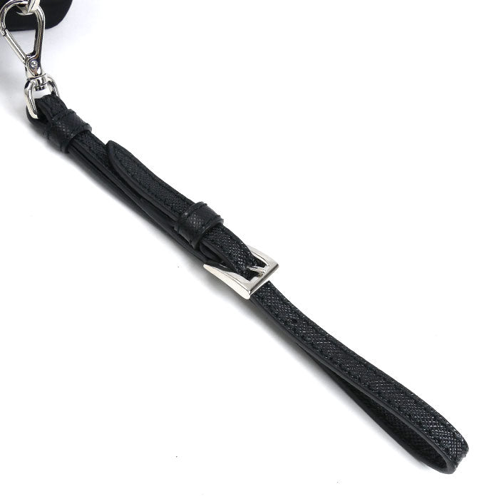 PRADA プラダ テスート トライアングルロゴ ポーチ ブラック 1NE175 R067 F0002 ICチップ レディース【中古】【美品】