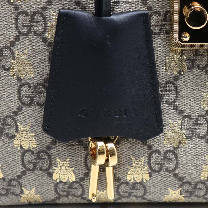 GUCCI グッチ パドロック GGスモール ビープリント ショルダーバッグ ベージュ 498156 レディース【中古】【美品】