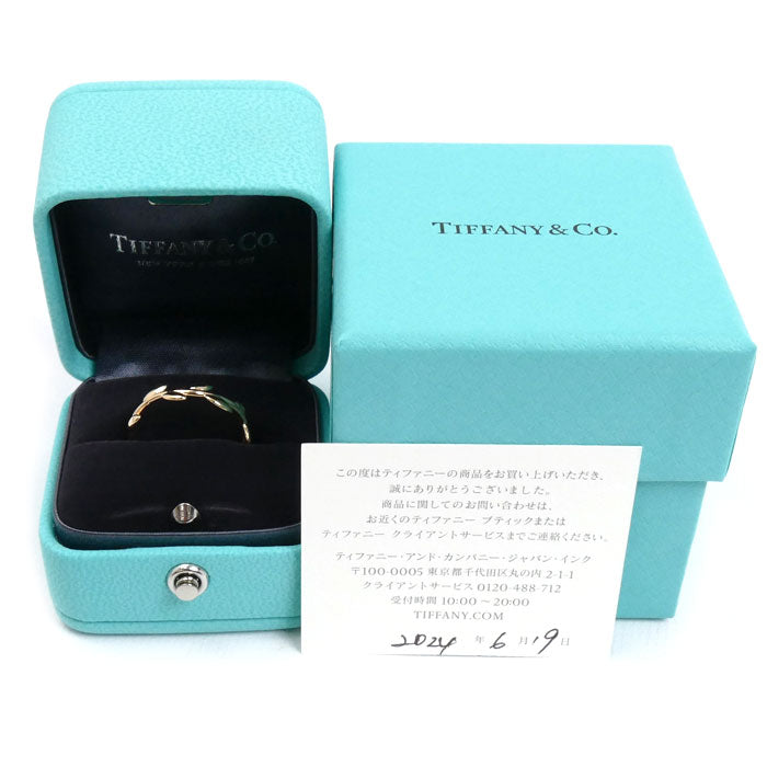TIFFANY&Co. ティファニー K18PG ピンクゴールド オリーブリーフ ナロー リング・指輪 60146088 14号 2.5g レディース【中古】【美品】