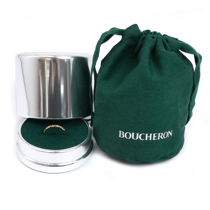 Boucheron ブシュロン K18PG ピンクゴールド クルドパリ スモール リング・指輪 JAL01164 11号 51 2.1g レディース【中古】【美品】