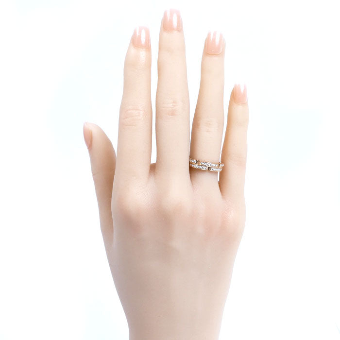 CARTIER カルティエ K18PG ピンクゴールド マイヨンパンテール ハーフダイヤ リング・指輪 B4098850 ダイヤモンド 10号 50 5.8g セミパヴェセッティング レディース【中古】【美品】