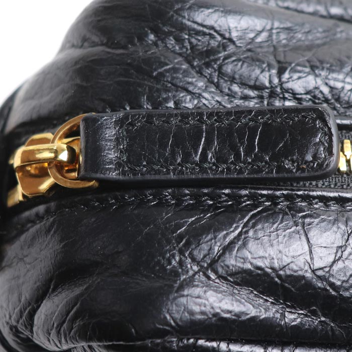 BALENCIAGA バレンシアガ モナコ チェーンショルダー ショルダーバッグ ブラック 806459 レディース【中古】【美品】