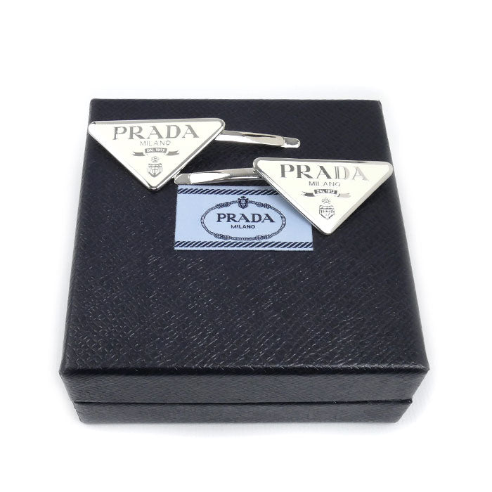PRADA プラダ GP エナメル メタル ヘアピン ヘアアクセサリー ヘアクリップ 1IF051_2BA6_F0009 レディース【中古】【美品】