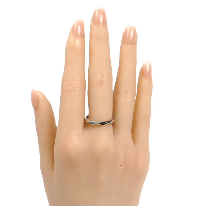 Boucheron ブシュロン Pt950プラチナ ファセット ミディアム リング・指輪 JAL00014 16.5号 57 4.9g レディース【中古】【美品】
