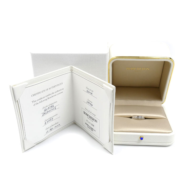 Boucheron ブシュロン K18WG ホワイトゴールド キャトル ラディアント ハーフ リング・指輪 JAL00250 15.5号 56 4.7g レディース【中古】【美品】