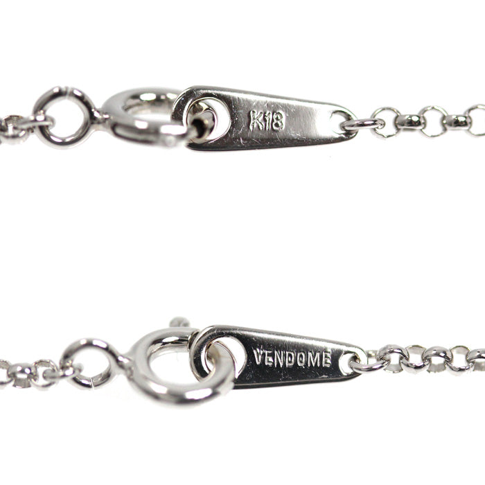 Vendome Aoyama ヴァンドーム青山 K18WG ホワイトゴールド ネックレス ダイヤモンド0.27ct 6.2g 45cm レディース【中古】【美品】