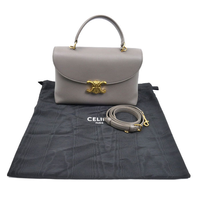 CELINE セリーヌ ミディアム ニノ バッグ 2Wayショルダーバッグ ぺブル 117523FXK.10BL レディース【中古】【美品】