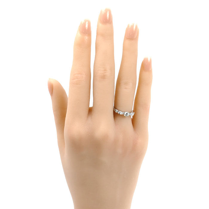 Vendome Aoyama ヴァンドーム青山 Pt950プラチナ リュバン ドゥ マリエ リング・指輪 AE_R9201 ダイヤモンド0.20ct/0.240ct 6号 3.5g レディース【中古】【美品】