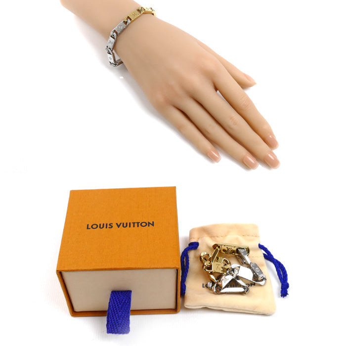 LOUIS VUITTON ルイ・ヴィトン メタル GP モノグラム タイドアップ ブレスレット M1306M AK2284 M 19.5cm メンズ【中古】