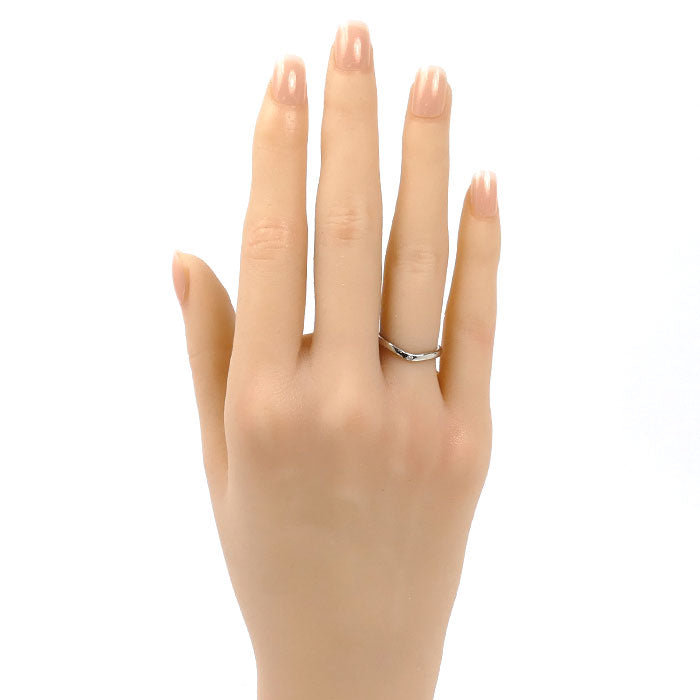 CARTIER カルティエ Pt950プラチナ バレリーナ カーブ ウェディング 3Pダイヤ リング・指輪 B4092947 ダイヤモンド 7号 47 2.9g レディース【中古】【美品】