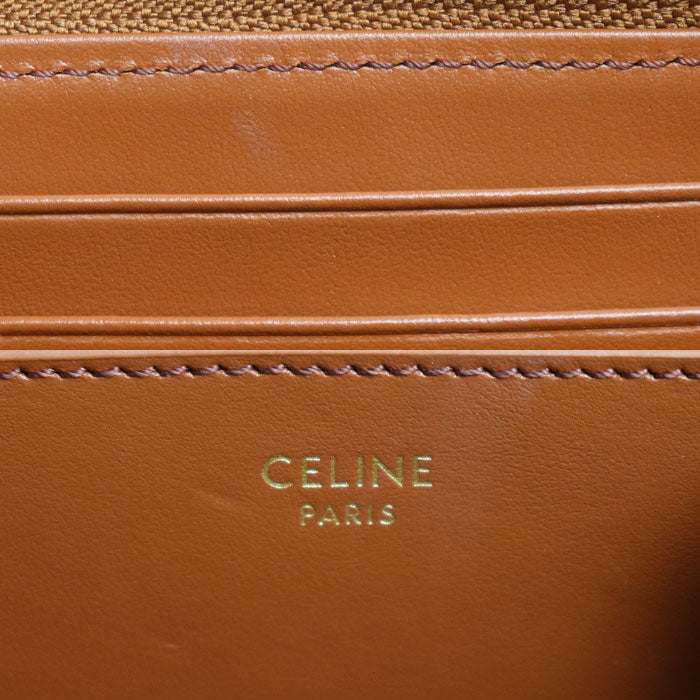 CELINE セリーヌ キュイル トリオンフ コインケース タン 10K533DR8.04LU レディース【中古】