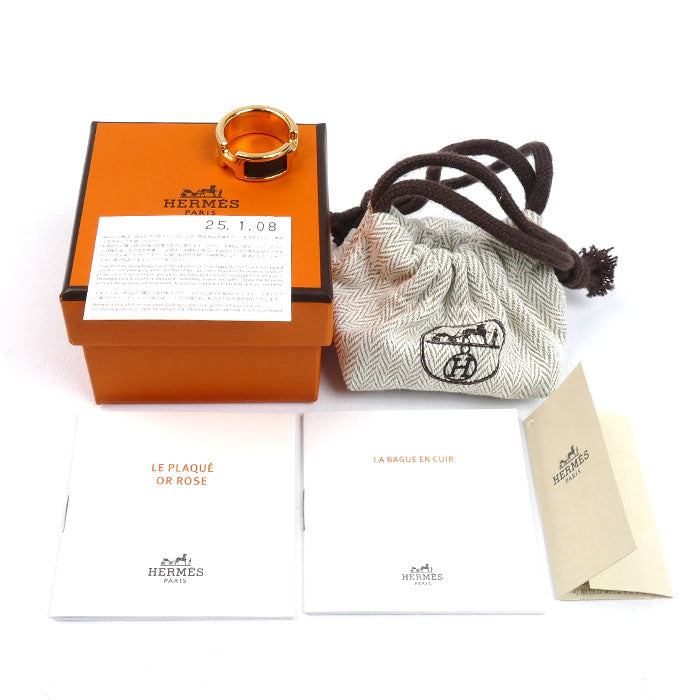 HERMES エルメス GP 本革 オランプ PM リング・指輪 H500058 14号 ユニセックス【中古】