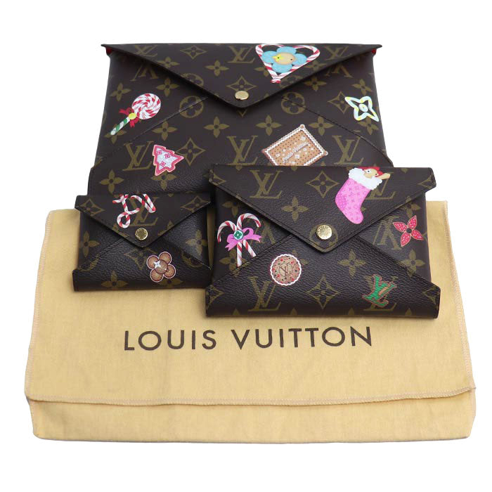LOUIS VUITTON ルイ・ヴィトン ポシェット キリガミ モノグラム ブラウン M12203 ICチップ クリスマス限定 ヴィヴィエンヌ レディース【中古】【美品】