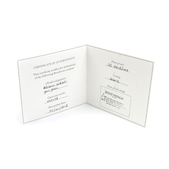 Boucheron ブシュロン K18YG/WG キャトル ラディアント リング ハーフ フルパヴェ リング・指輪 JAL00134 ダイヤモンド 8号 48 3.0g レディース【中古】【美品】