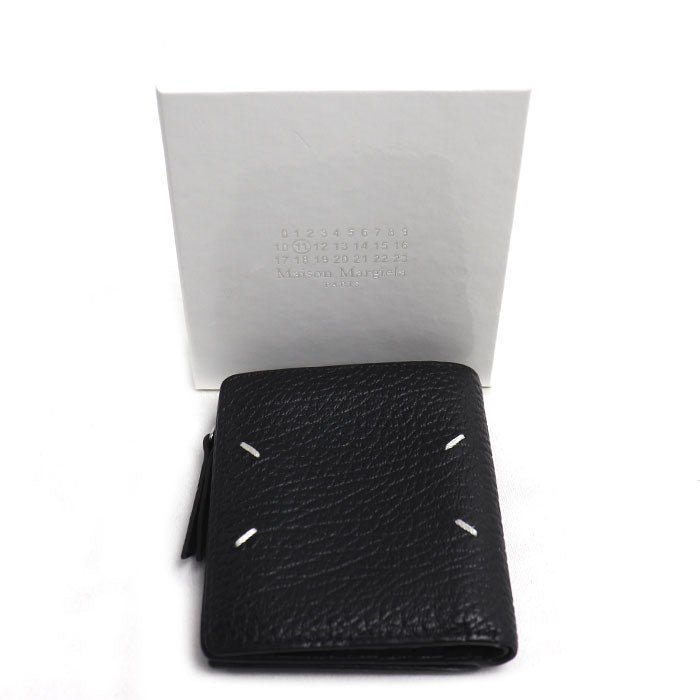 MAISON MARGIELA メゾンマルジェラ 4ステッチ フリップフラップ ウォレット 二つ折り財布 ブラック SA1UI0023P4455T8013 メンズ【中古】