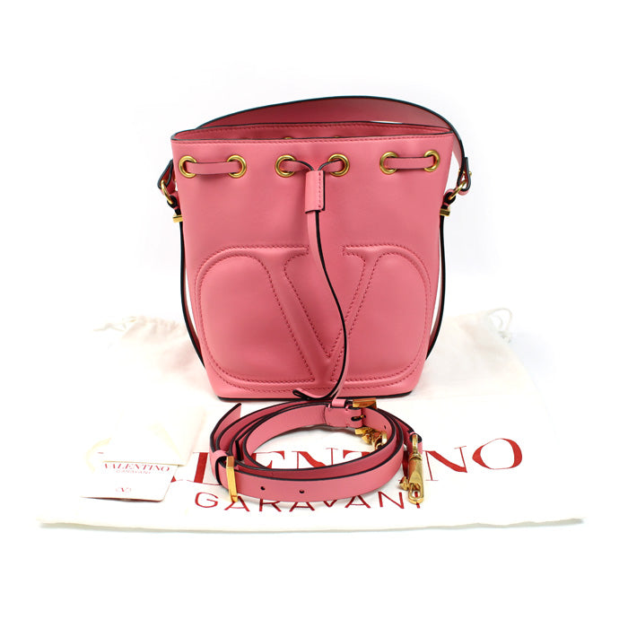 Valentino Garavani ヴァレンティノ・ガラヴァーニ Vロゴ 2Wayショルダーバッグ ピンク XW9B0G54NJC レディース【中古】
