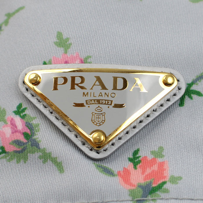 PRADA プラダ Re-Nylon テスート ローズ ぺルラ ハット ブルーグレー 1HC137 2C6E F0164 M レディース【中古】【美品】