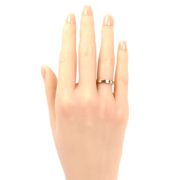 CARTIER カルティエ K18PG ピンクゴールド エングレーブド リング・指輪 B4086449 ダイヤモンド 9号 49 3.4g レディース【中古】【美品】
