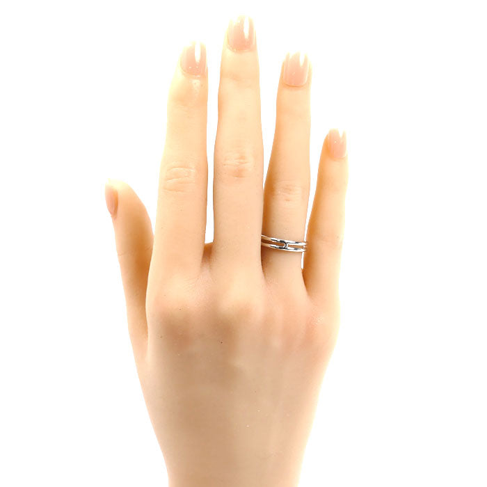 HERMES エルメス K18WG ホワイトゴールド アリアンヌ リング・指輪 H119834B 10号 50 3.0g レディース【中古】【美品】