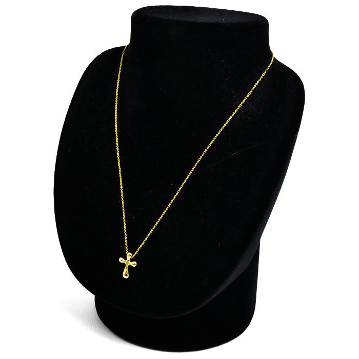 TIFFANY&Co. ティファニー K18YG イエローゴールド スモールクロス ネックレス 3.7g 40cm レディース【中古】