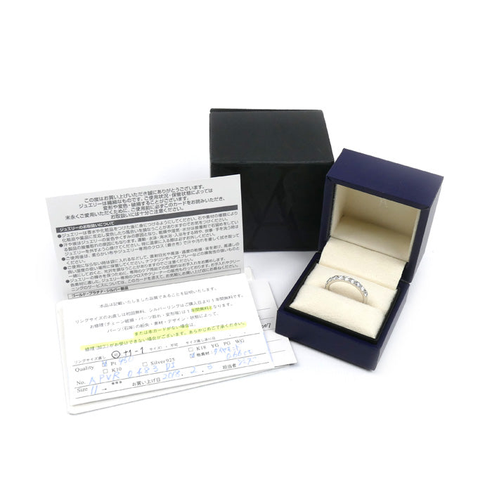 Vendome Aoyama ヴァンドーム青山 Pt950プラチナ ハーフエタニティ リング・指輪 APVR0483__DI ダイヤモンド0.66ct 11号 4.0g レディース【中古】【美品】