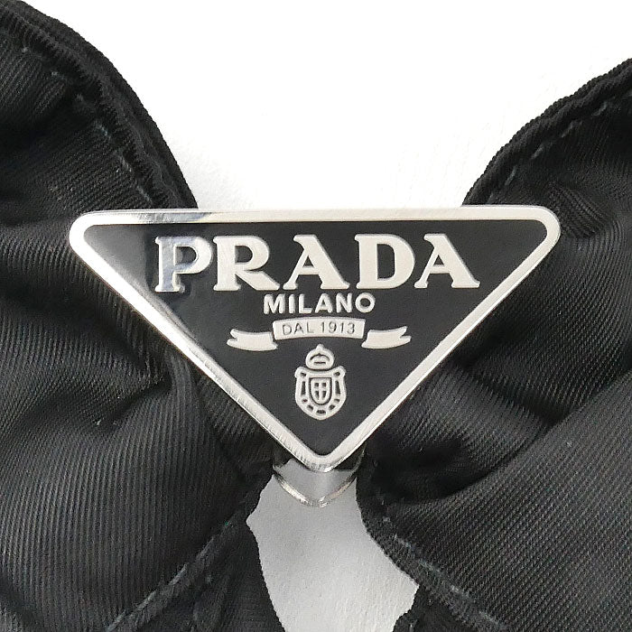 PRADA プラダ リサイクルポリアミド トライアングルロゴ バレッタ 1IF163_2DMI_F0002 レディース【中古】