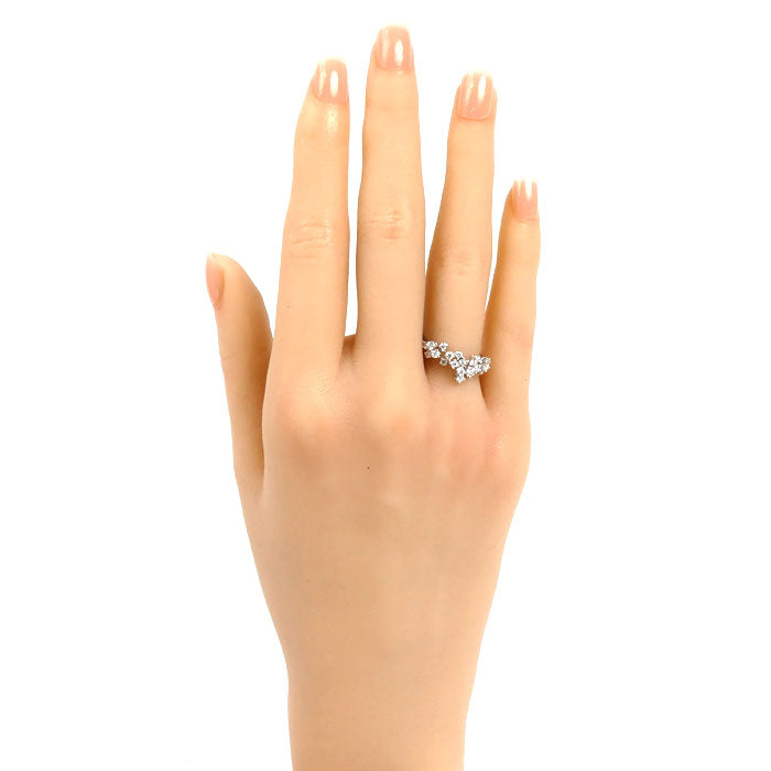Damiani ダミアーニ K18WG ホワイトゴールド ミモザ リング・指輪 20086882_c ダイヤモンド 9号 3.3g レディース【中古】【美品】