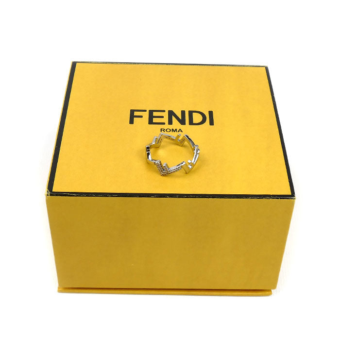 FENDI フェンディ メタル ラインストーン ファイブリング リング・指輪 7AJ733A44GF035M 20.5号 メンズ【中古】【美品】