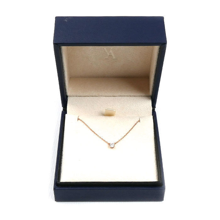 Vendome Aoyama ヴァンドーム青山 K18PG ピンクゴールド キャトル ネックレス AGAN637643DI ダイヤモンド0.145ct 1.4g 43cm フリーチェーン レディース【中古】