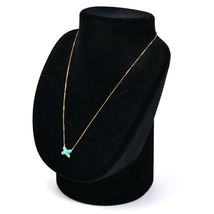 Chaumet ショーメ K18PG ピンクゴールド ジュ ドゥ リアン ネックレス 082932 ダイヤモンド ターコイズ 2.9g 38/40/42cm レディース【中古】