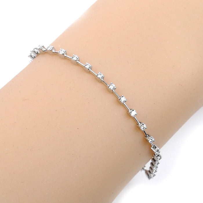 TASAKI タサキ K18WG ホワイトゴールド ブレスレット ダイヤモンド0.65ct 5.7g 18cm レディース【中古】【美品】