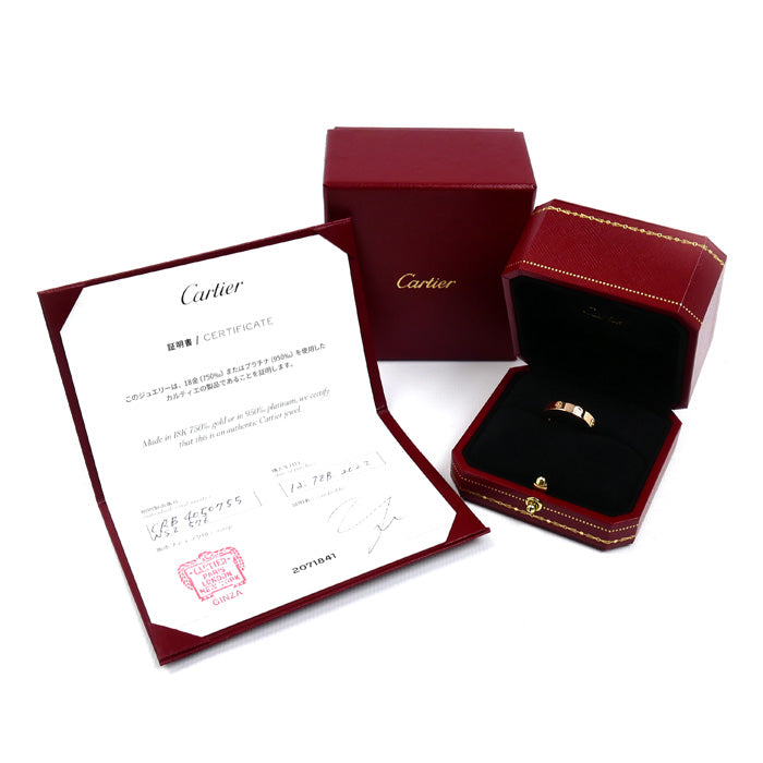 CARTIER カルティエ K18PG ピンクゴールド ミニラブ 1Pダイヤ リング・指輪 B4050755 ダイヤモンド 15号 55 4.6g レディース【中古】【美品】